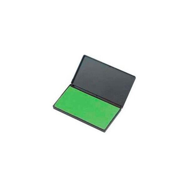 Charles Leonard CLI Stamp Pad, 2-3/4" x 4-1/4", Nontoxic, Reinkable, Green 92225 - main